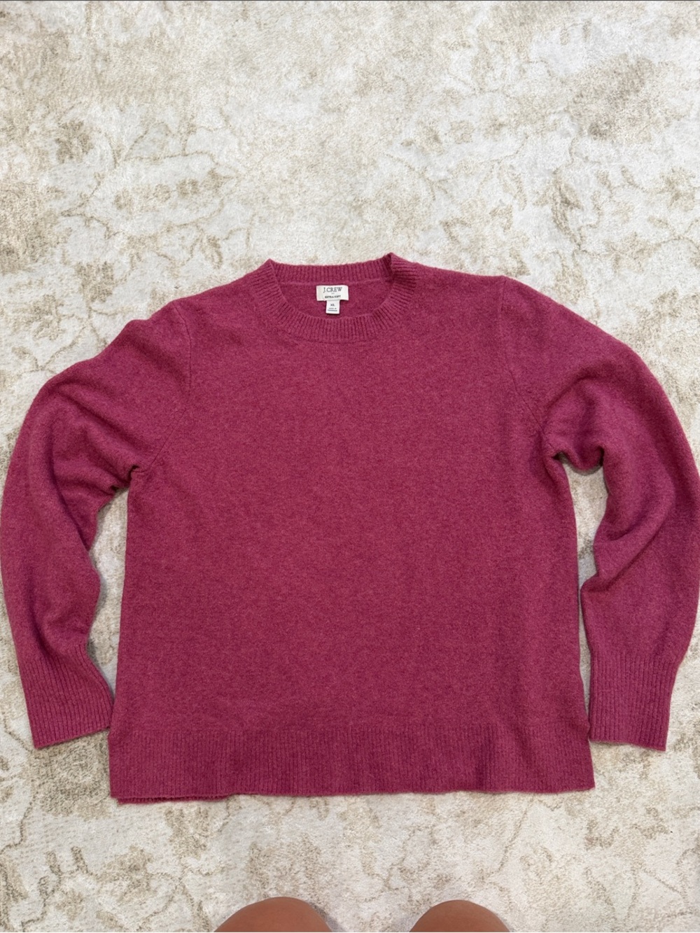 J. Crew women’s Crewneck Sweater in Raspberry